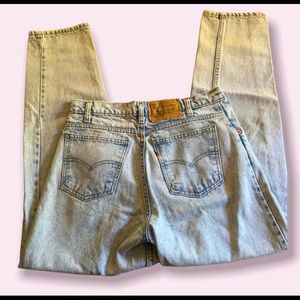 High waisted vintage orange tab acid wash Levi’s
